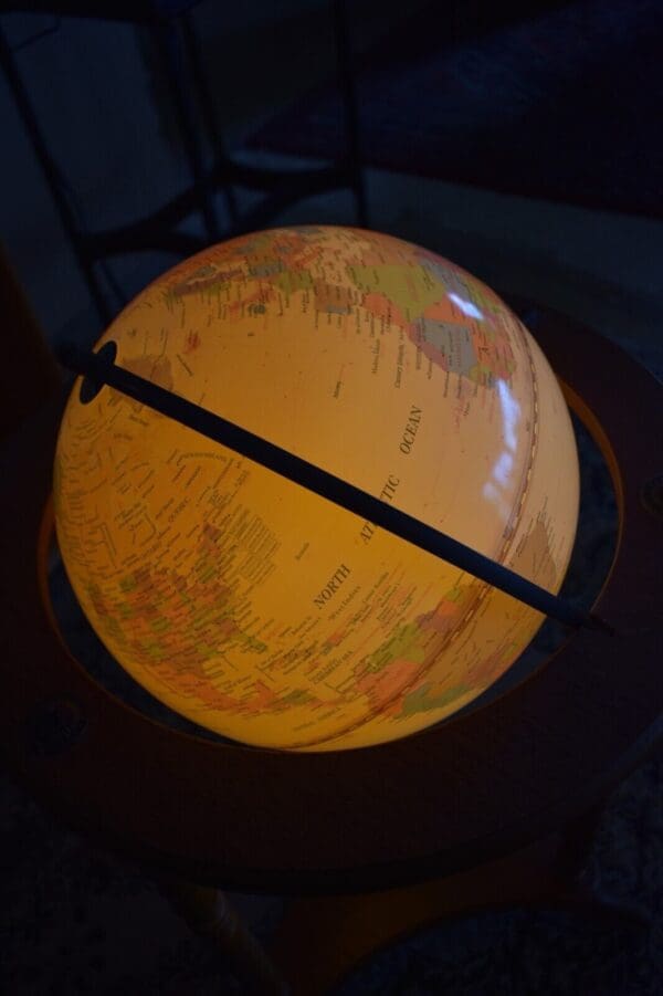 Vintage Illuminated Globe