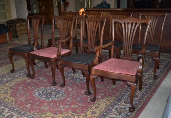 Antique Dining Room Chairs Ball & Claw Feet, Set of 8