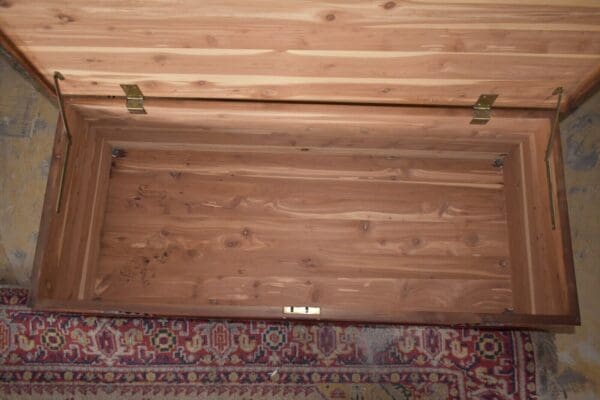 Vintage Solid Red Cedar Chest with Metal Straps