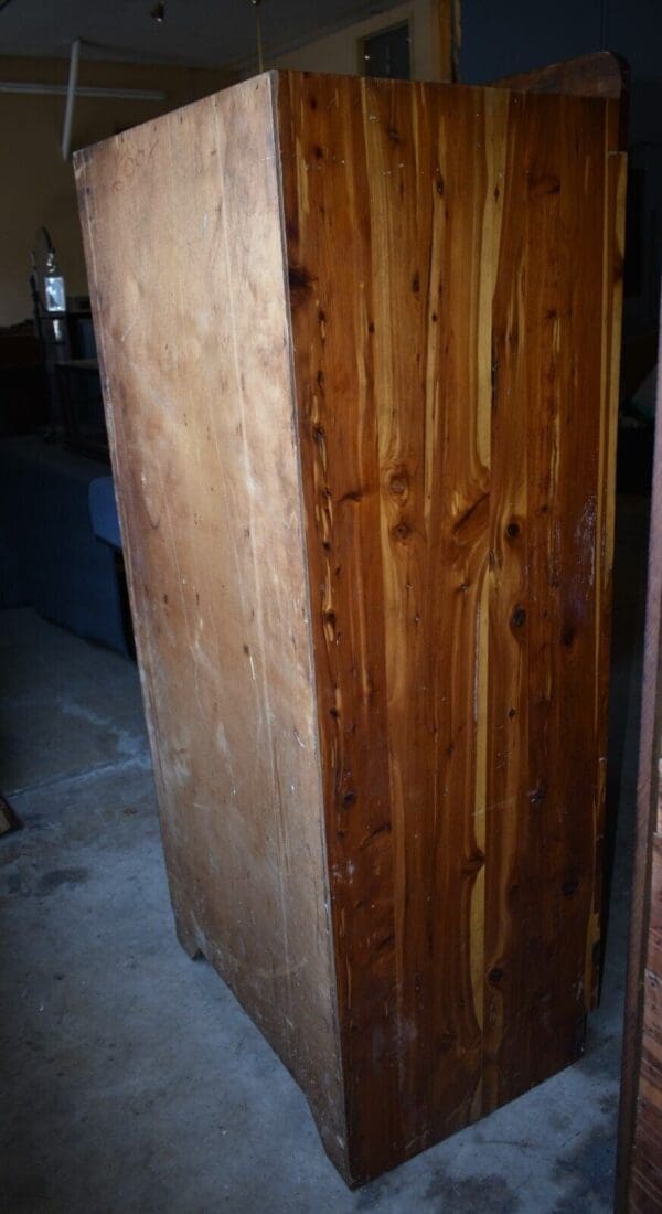 Vintage Solid Red Cedar Wardrobe Closet, Mid Century Armoire