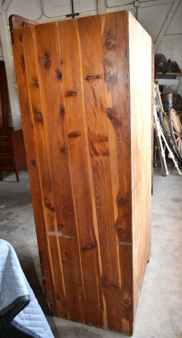 Vintage Solid Red Cedar Wardrobe Closet, Mid Century Armoire