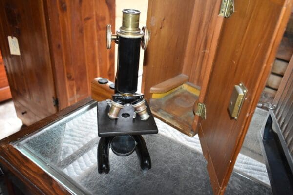 Antique Bausch & Lomb Optical Co Microscope, Bucknell University