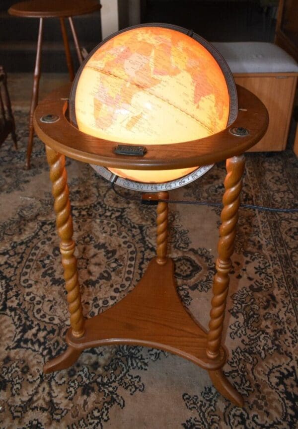 Vintage Illuminated Globe