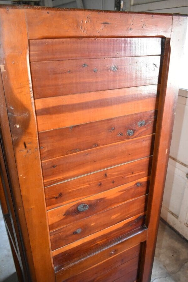 Vintage Solid Red Cedar Wardrobe Closet, Mid Century Armoire