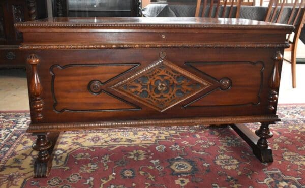 Antique Walnut Ed Roos Blanket Cedar Chest