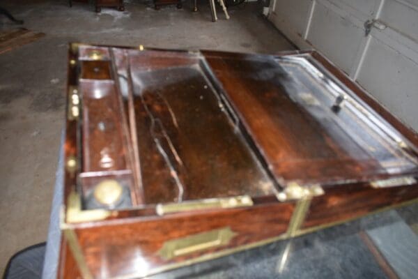 Antique English Regency Rosewood Traveling Lap Desk