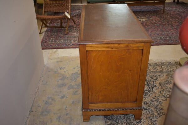 Antique Leather Top Kneehole Desk