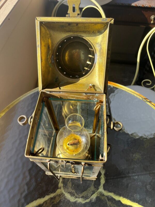 Vintage N R Neptune Brass Oil Lantern