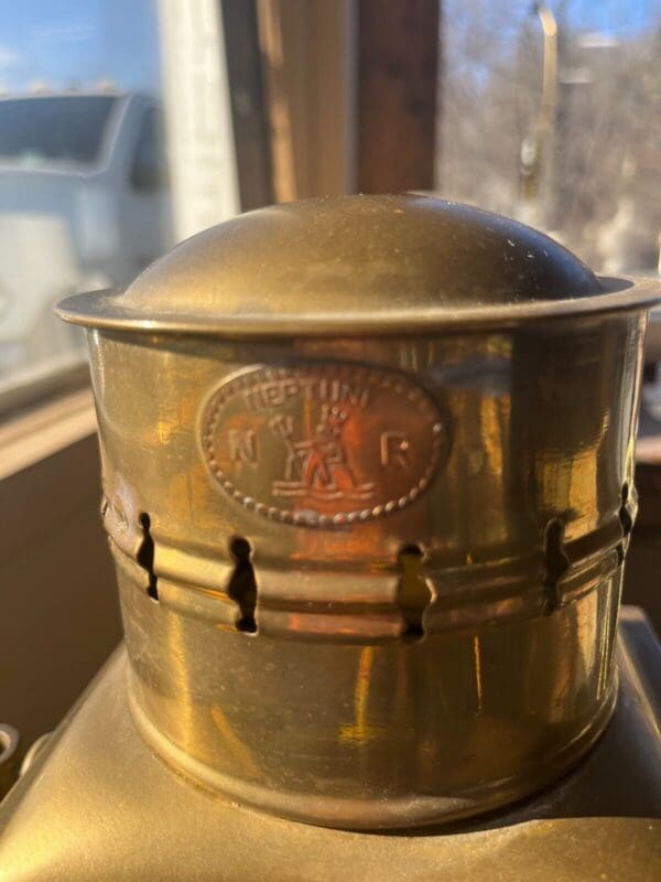 Vintage N R Neptune Brass Oil Lantern