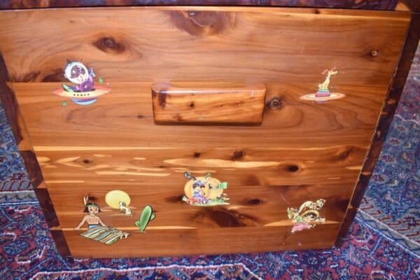 Antique Solid Cedar Child's Toybox, Cowboy Chest Western Trunk, Joey