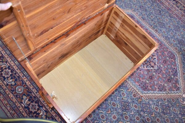 Antique Solid Cedar Child's Toybox, Cowboy Chest Western Trunk, Joey