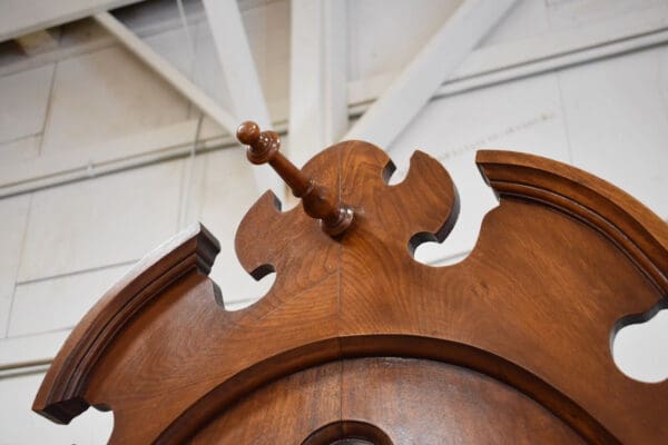 Antique Refinished Walnut Victorian Hall Tree & Mirror