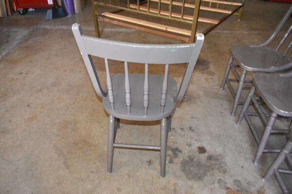 Vintage Gray Dining Side Chairs, Set of 4