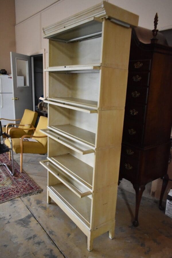 Antique 5 Stack Barrister Bookcase, Painted