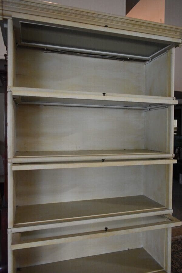 Antique 5 Stack Barrister Bookcase, Painted