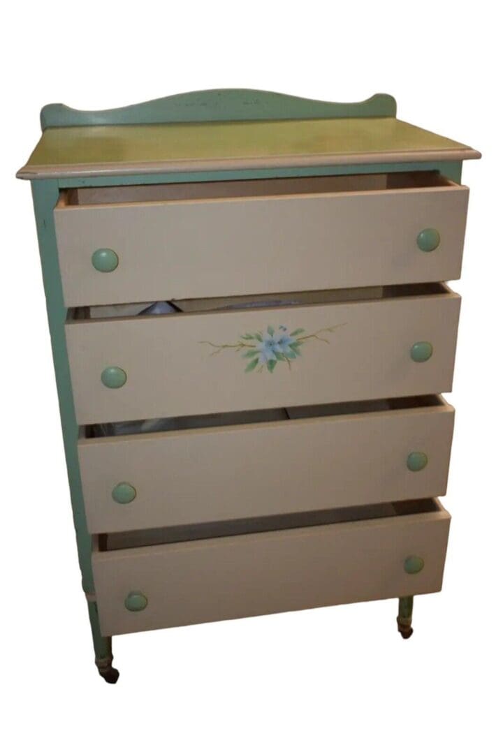 Antique Shabby Chic Dresser, Painted Chest of Drawers