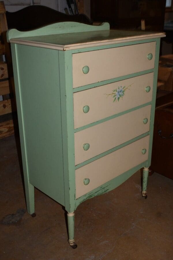 Antique Shabby Chic Dresser, Painted Chest of Drawers