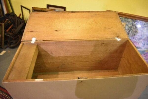 Antique 6 Board Trunk Chest Primitive Blanket Chest