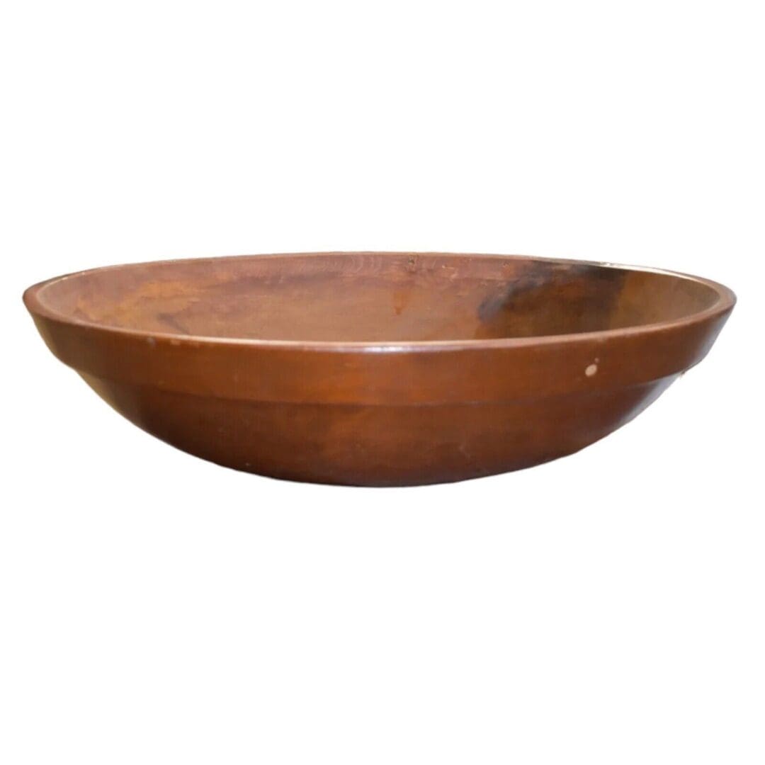 primitive wood dough bowl