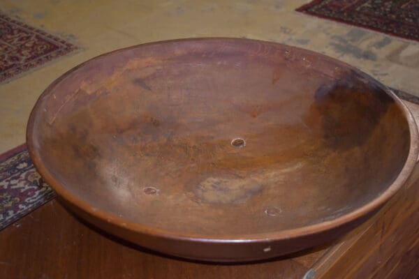 primitive wood dough bowl