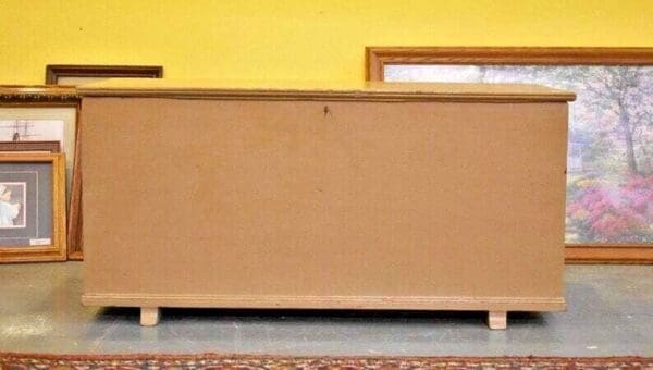 Antique 6 Board Trunk Chest Primitive Blanket Chest