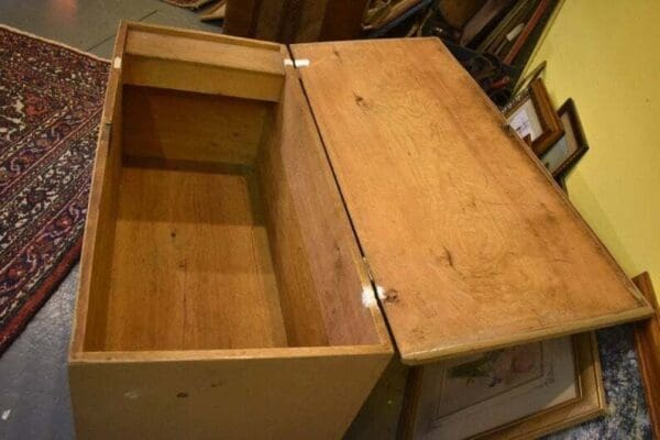 Antique 6 Board Trunk Chest Primitive Blanket Chest