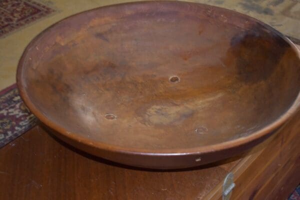 primitive wood dough bowl