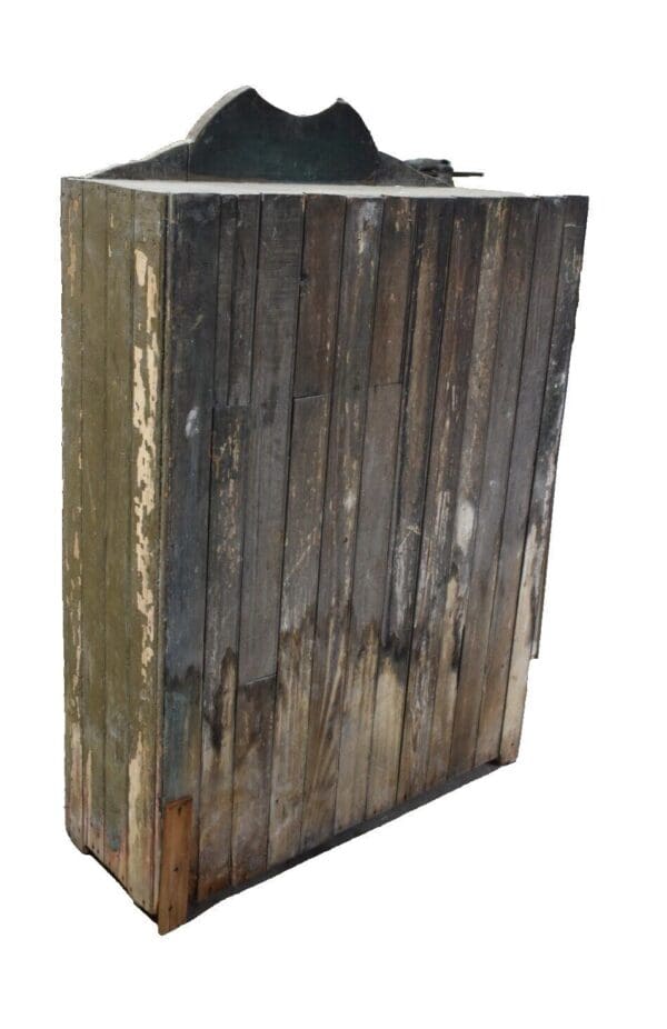 Primitive Shabby Painted Bead Board Cabinet, Cupboard