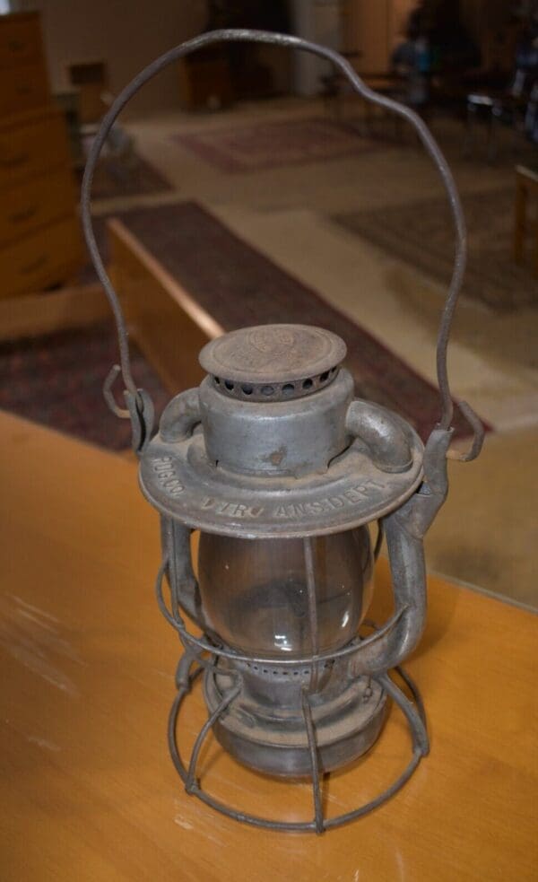 Antique Dietz Vesta Railroad Oil Lamp, Clear Lens