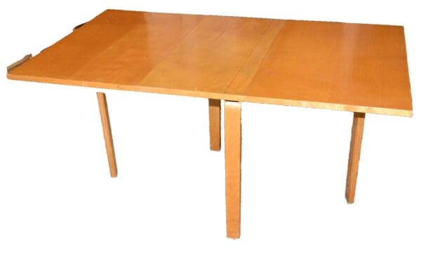 Mid Century Danish Modern Drop Sides Table with Bentwood Legs