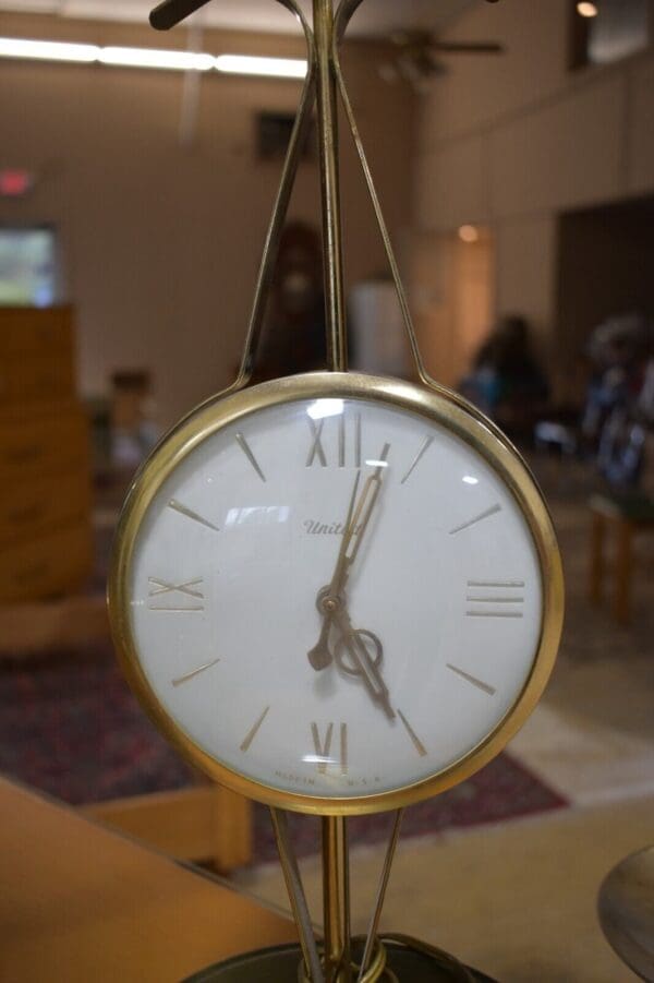 Mid Century Modern Scale with Clock by United Metal Goods Mfg Co