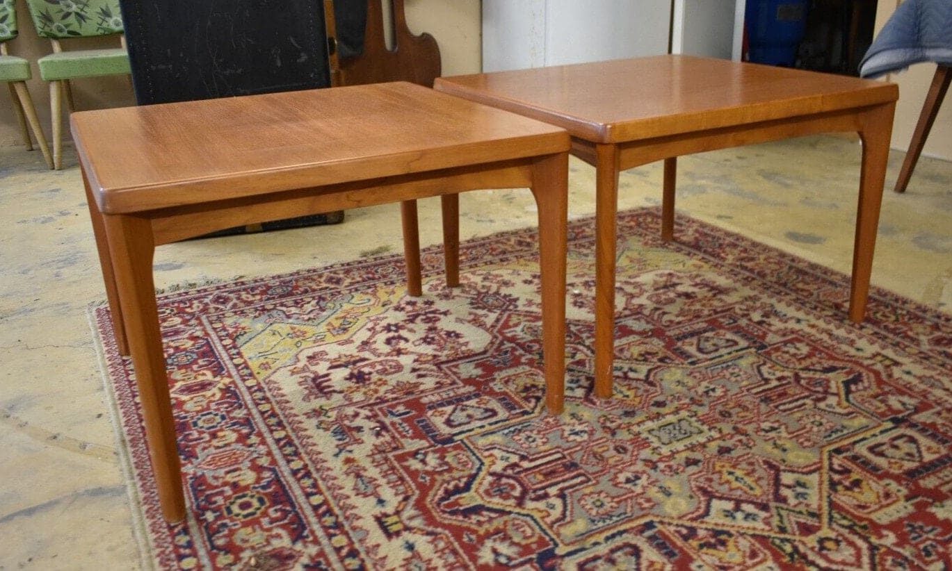 Mid Century Danish Modern Vejle Stole Og Mobelfabrik End Tables, A Pair