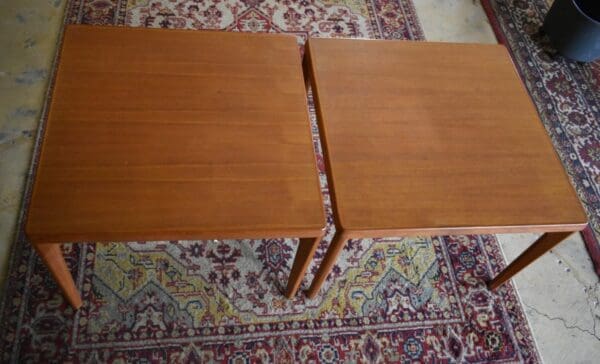 Mid Century Danish Modern Vejle Stole Og Mobelfabrik End Tables, A Pair