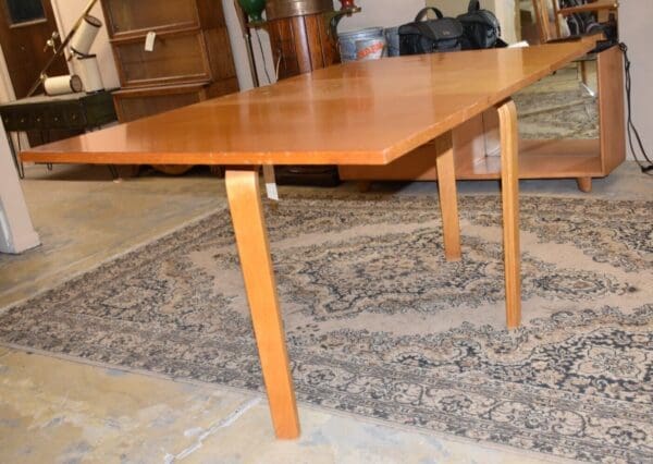 Mid Century Danish Modern Drop Sides Table with Bentwood Legs