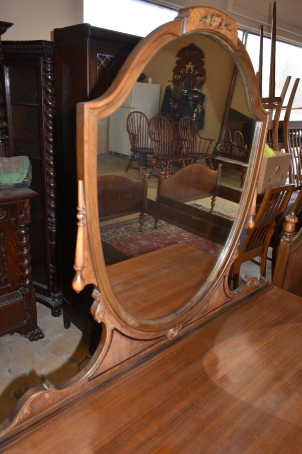 Rare Antique Berkey & Gay Walnut Bedroom Set