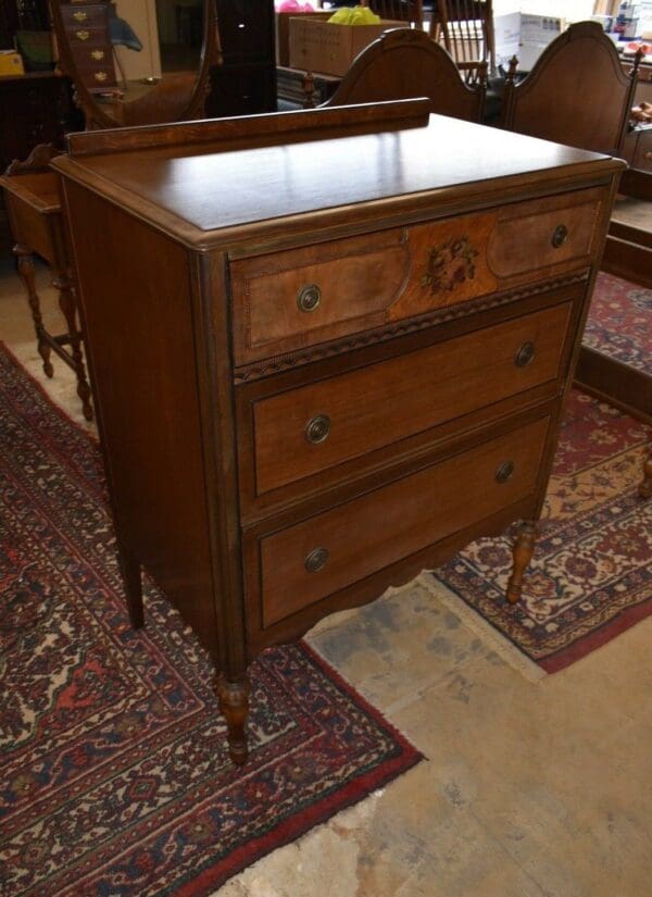 Rare Antique Berkey & Gay Walnut Bedroom Set