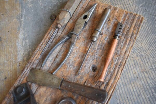 Vintage Tools on Barn-wood Board, Wall Art