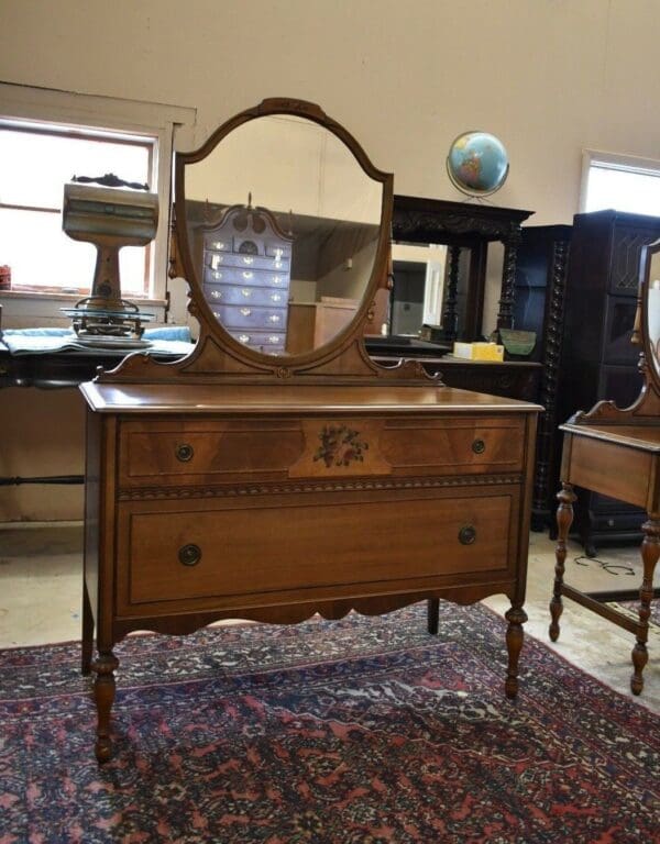 Rare Antique Berkey & Gay Walnut Bedroom Set