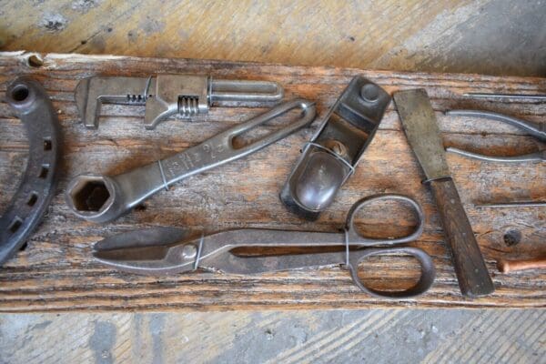 Vintage Tools on Barn-wood Board, Wall Art