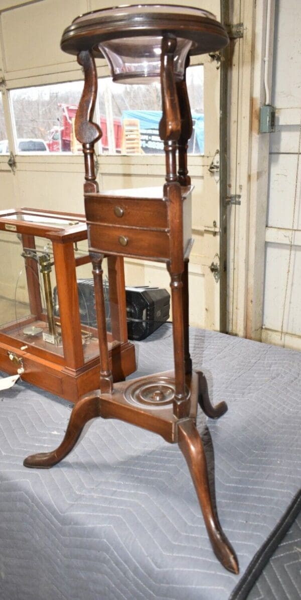 Antique Mahogany Handkerchief Stand, Accent Table