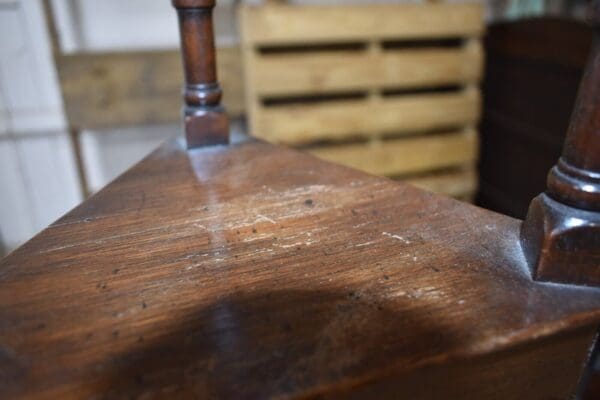 Antique Mahogany Handkerchief Stand, Accent Table