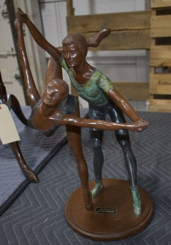 Signed & Numbered Vintage Bronze Ballerina, Table Top Sculpture, Bravo