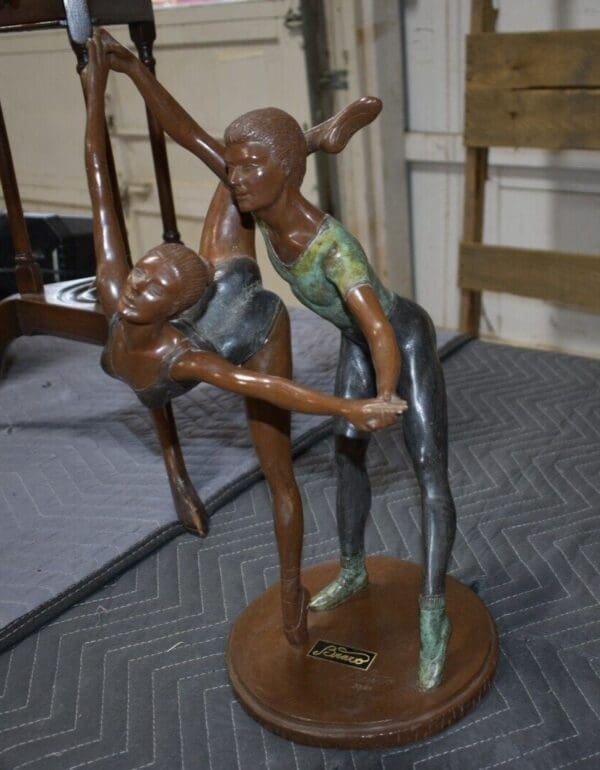 Signed & Numbered Vintage Bronze Ballerina, Table Top Sculpture, Bravo