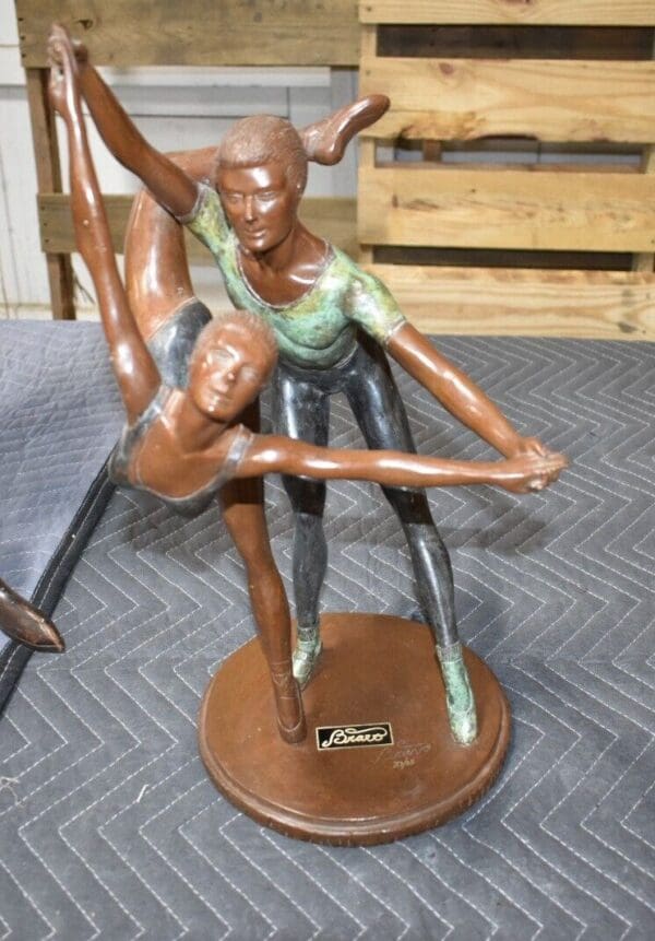 Signed & Numbered Vintage Bronze Ballerina, Table Top Sculpture, Bravo