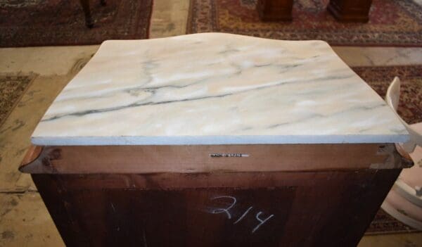 Vintage Louis xv Marble Top Bedroom Lingerie Chest, Made in Spain