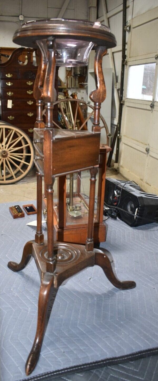 Antique Mahogany Handkerchief Stand, Accent Table