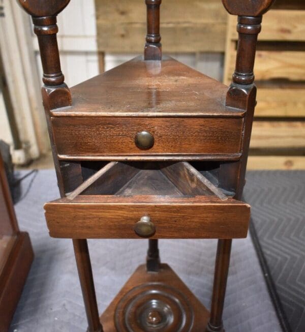 Antique Mahogany Handkerchief Stand, Accent Table