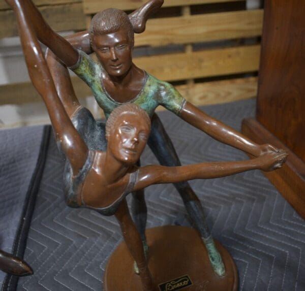 Signed & Numbered Vintage Bronze Ballerina, Table Top Sculpture, Bravo