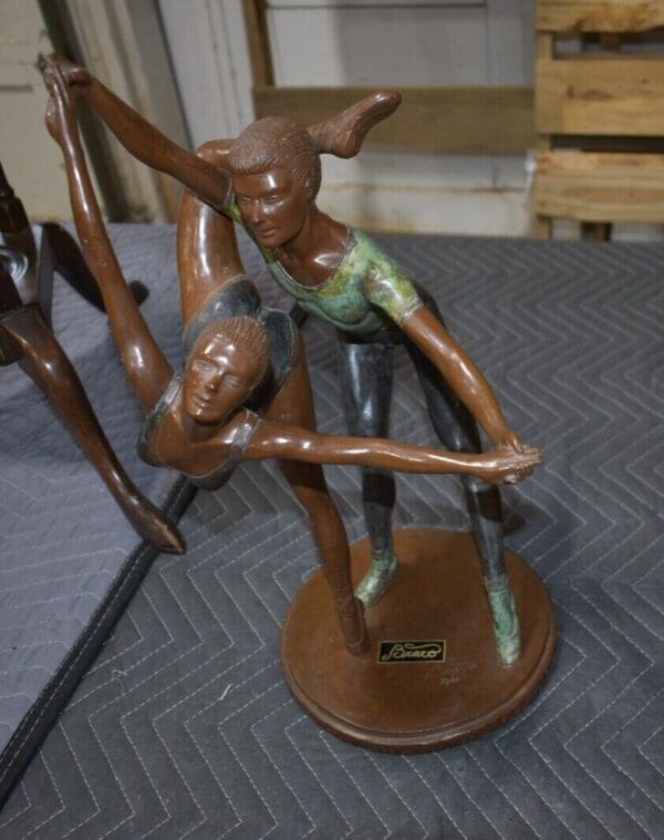 Signed & Numbered Vintage Bronze Ballerina, Table Top Sculpture, Bravo