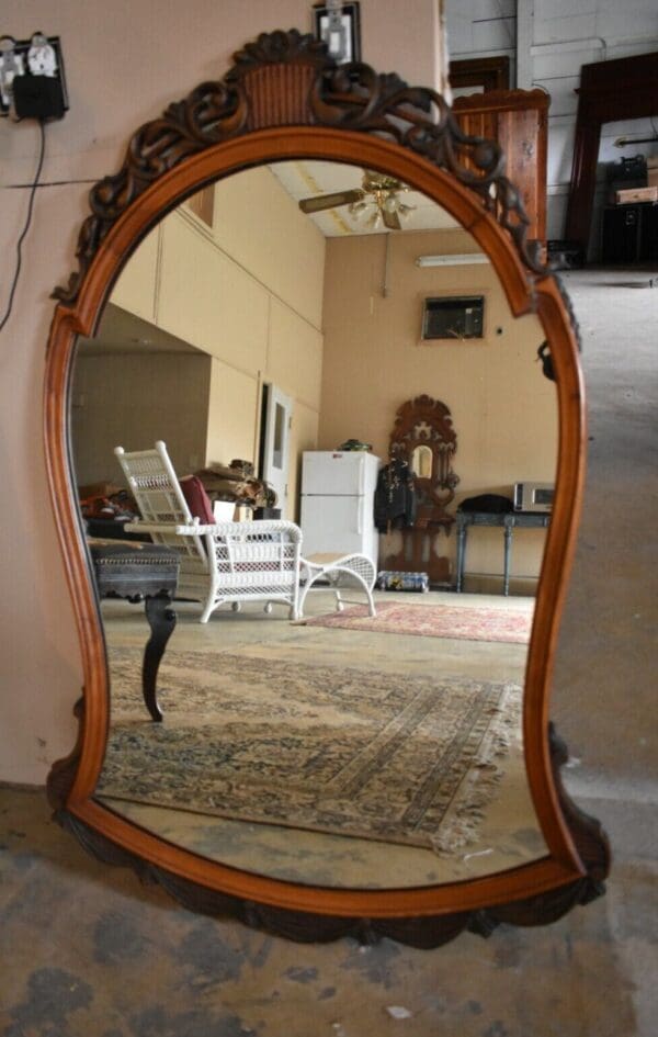 Large Antique Ornate Wall Mirror